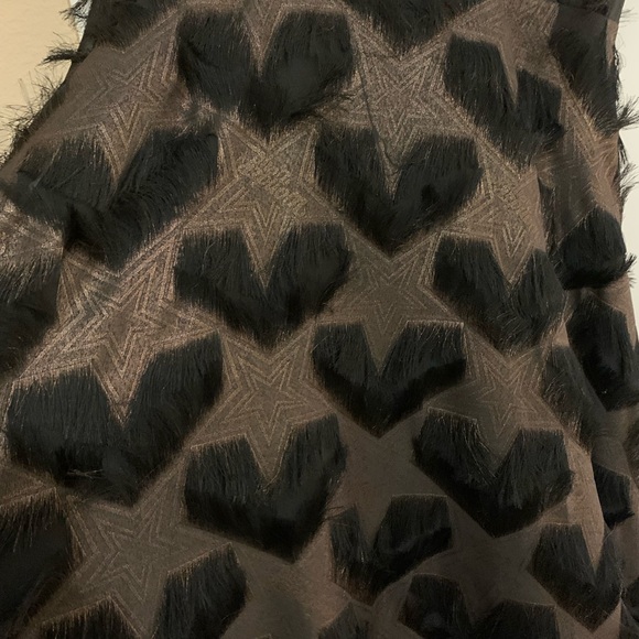 Starry XL formal dress- cap sleeve black bodice and black/copper A-line skirt - Picture 3 of 5